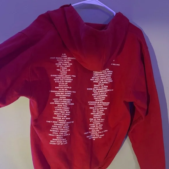 Red One Direction Hoodie - Picture 2 of 4
